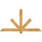 Ekena Millwork Kennewick Rough Sawn Timber Gable Bracket, Western Red Cedar, 60"W x 32"H x 2"D x 4"F, 13/12 Pitch GBW060X32X0204KEN00RWR - alternate 1